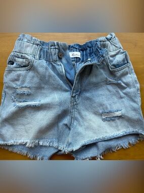 KanCan Light Blue Distressed Denim Jean Shorts
